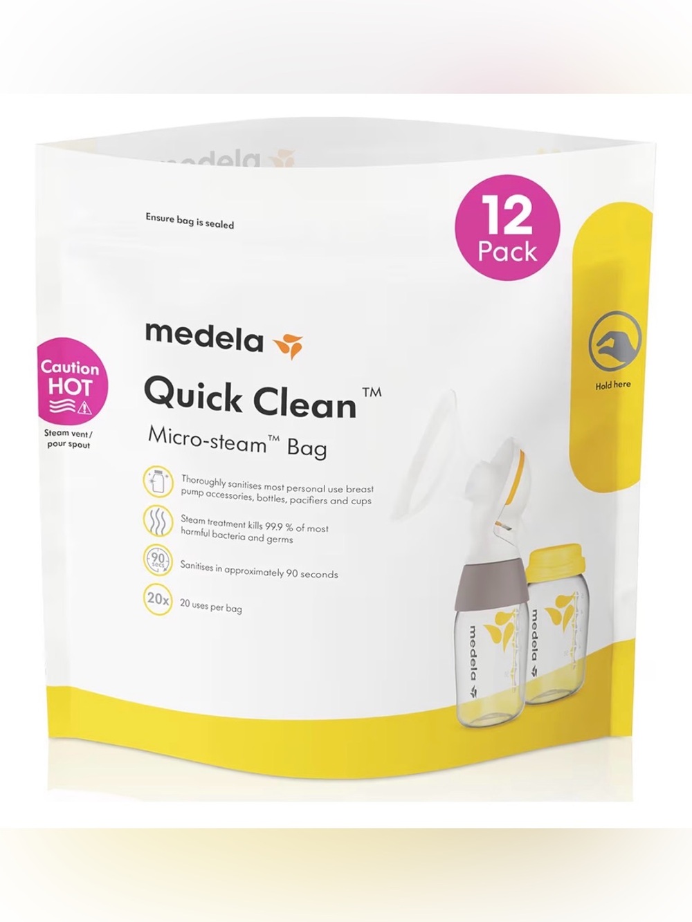 Medela Quick Clean Micro‑Steam Bags - (12 Pack)